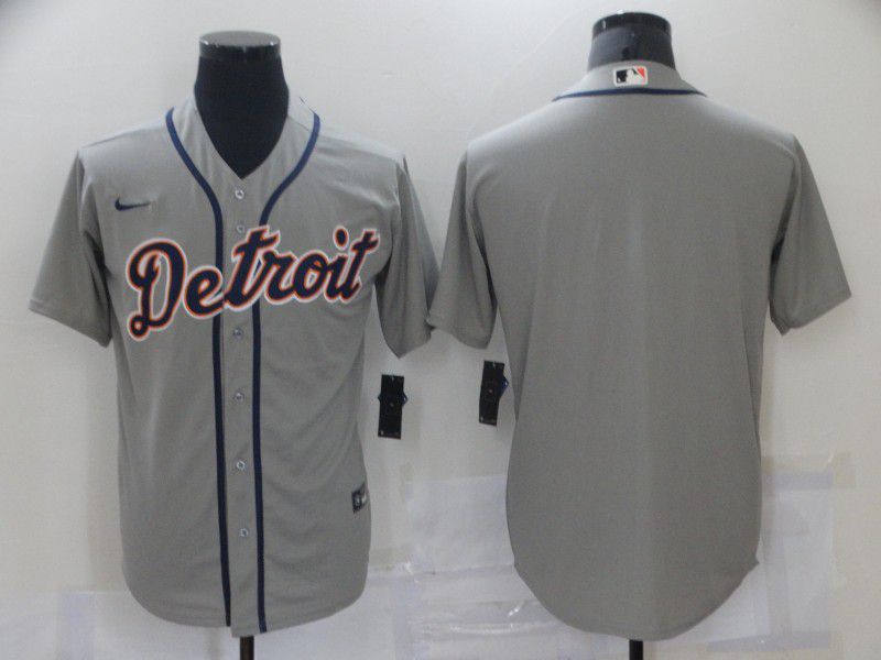 Mens Detroit Tigers Blank Grey Stitched Mlb Cool Base Nike Jersey