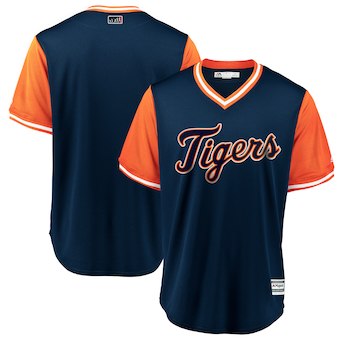 Mens Detroit Tigers Blank Majestic Navy 2018 Players Weekend Team Jersey