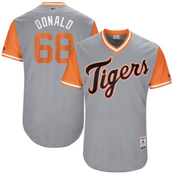 Mens Detroit Tigers Daniel Stumpf Donald Majestic Gray 2017 Players Weekend Authentic Jersey