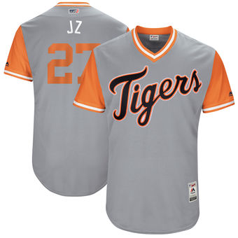 Mens Detroit Tigers Jordan Zimmermann J Z Majestic Gray 2017 Players Weekend Authentic Jersey