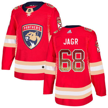 Mens Florida Panthers 68 Jaromir Jagr Red Drift Fashion Adidas Jersey