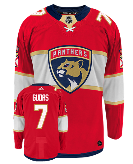 Mens Florida Panthers 7 Radko Gudas Adidas Authentic Home Nhl Hockey Jersey