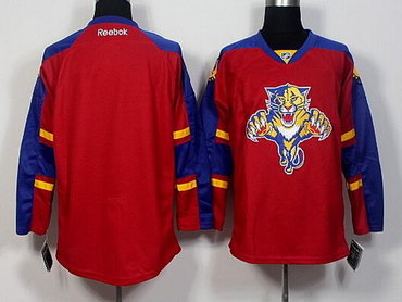 Mens Florida Panthers Blank Reebok Red Home Hockey Jersey