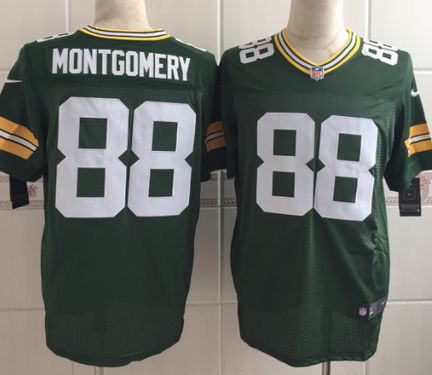 Mens Green Bay Packers 88 Ty Montgomery Nike Green Elite Jersey