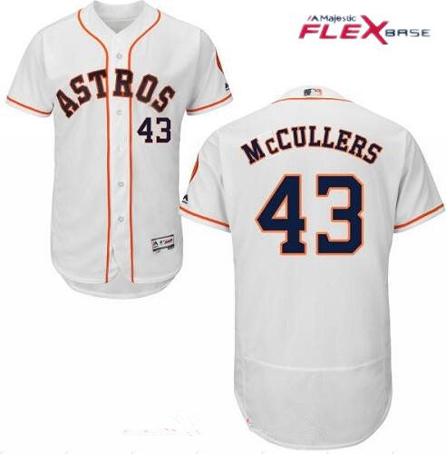 Mens Houston Astros 43 Lance Mccullers Jr White Home Stitched Mlb Majestic Flex Base Jersey