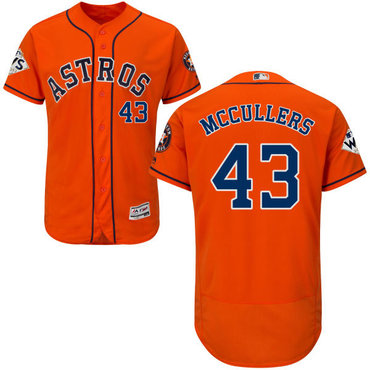 Mens Houston Astros 43 Lance Mccullers Orange Flexbase Authentic Collection 2017 World Series Bound Stitched Mlb Jersey