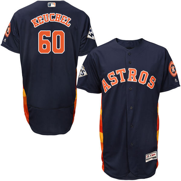 Mens Houston Astros 60 Dallas Keuchel Navy Blue Flexbase Authentic Collection 2017 World Series Bound Stitched Mlb Jersey