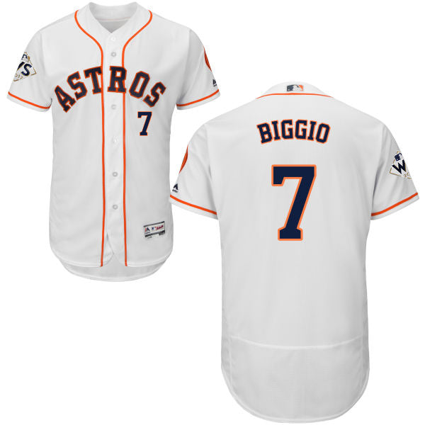 Mens Houston Astros 7 Craig Biggio White Flexbase Authentic Collection 2017 World Series Bound Stitched Mlb Jersey