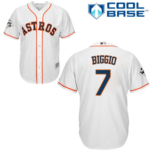 Mens Houston Astros 7 Craig Biggio White New Cool Base 2017 World Series Bound Stitched Mlb Jersey