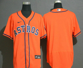 Mens Houston Astros Blank Orange Stitched Mlb Flex Base Nike Jersey