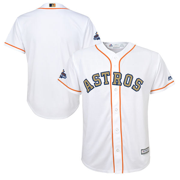Mens Houston Astros Blank White 2018 Gold Program Cool Base Stitched Mlb Jersey