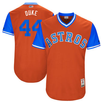 Mens Houston Astros Luke Gregerson Duke Majestic Orange 2017 Players Weekend Authentic Jersey