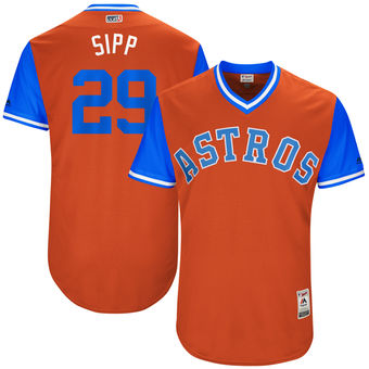 Mens Houston Astros Tony Sipp Sipp Majestic Orange 2017 Players Weekend Authentic Jersey
