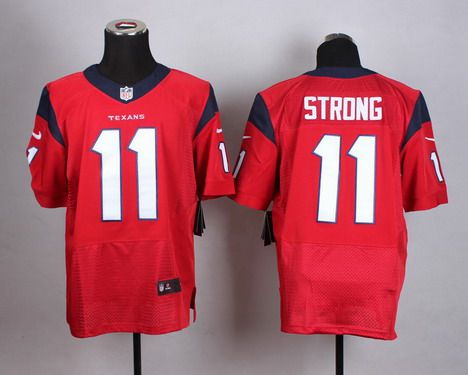 Mens Houston Texans 11 Jaelen Strong Nike Red Elite Jersey