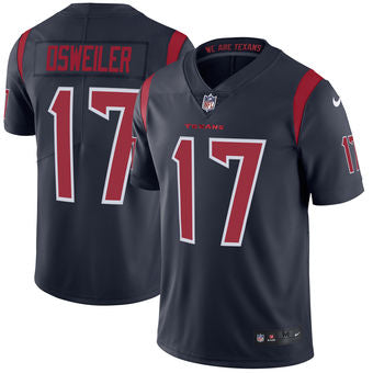 Mens Houston Texans 17 Brock Osweiler Nike Navy Color Rush Limited Jersey