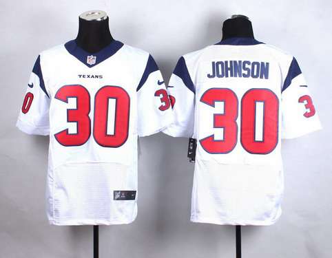 Mens Houston Texans 30 Kevin Johnson Nike White Elite Jersey