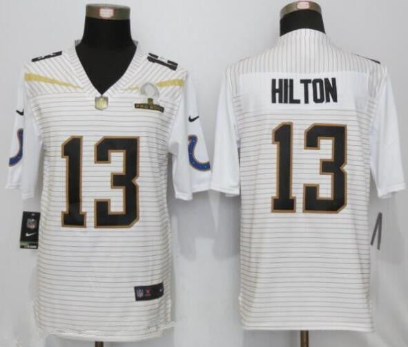 Mens Indianapolis Colts 13 Ty Hilton White 2016 Pro Bowl Stitched Nfl Nike Elite Jersey