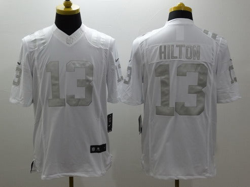 Mens Indianapolis Colts 13 Ty Hilton White Platinum Nfl Nike Limited Jersey
