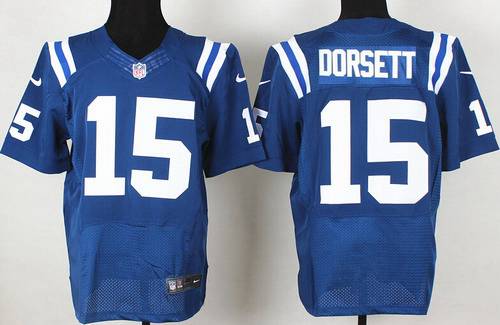 Mens Indianapolis Colts 15 Phillip Dorsett Nike Blue Elite Jersey
