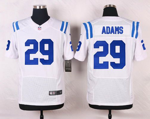 Mens Indianapolis Colts 29 Mike Adams White Road Nfl Nike Elite Jersey