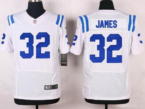Mens Indianapolis Colts 32 Edgerrin James White Retired Player Nfl Nike Elite Jersey