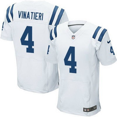 Mens Indianapolis Colts 4 Adam Vinatieri White Road Nfl Nike Elite Jersey