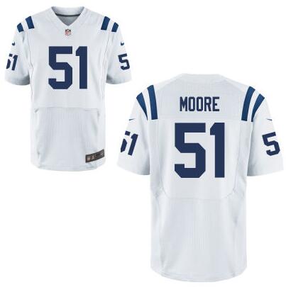 Mens Indianapolis Colts 51 Sio Moore White Road Nfl Nike Elite Jersey