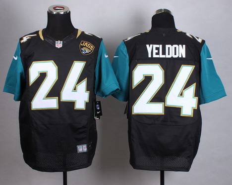 Mens Jacksonville Jaguars 24 T J Yeldon 2013 Nike Black Elite Jersey