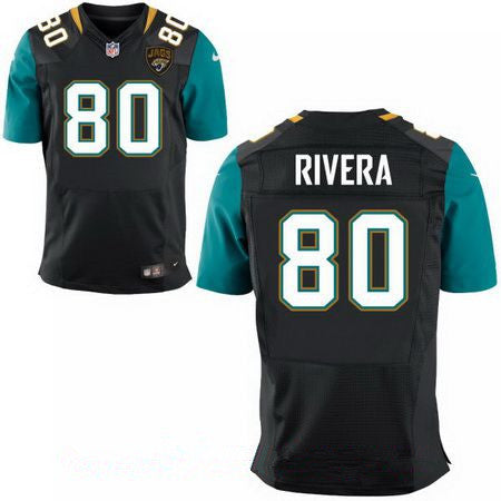 Mens Jacksonville Jaguars 80 Mychal Rivera Black Alternate Stitched Nfl Nike Elite Jersey
