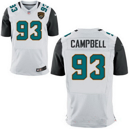 Mens Jacksonville Jaguars 93 Calais Campbell White Road Stitched Nfl Nike Elite Jersey