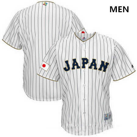 Mens Japan Baseball Majestic White 2017 World Baseball Classic Blank Team Jersey