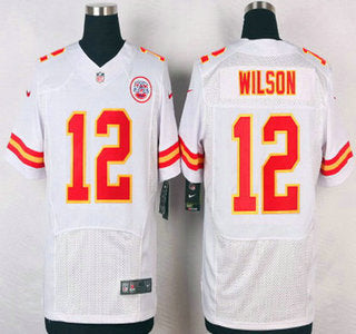 Mens Kansas City Chiefs 12 Albert Wilson White Road Nfl Nike Elite Jersey