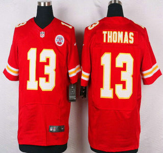 Mens Kansas City Chiefs 13 Deanthony Thomas Red Team Color Nfl Nike Elite Jersey