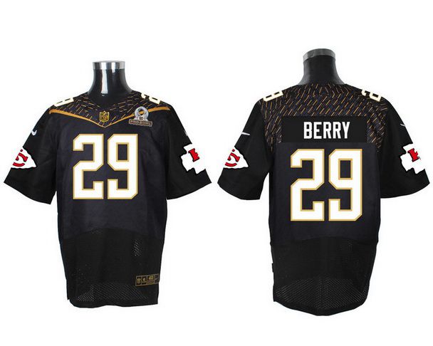 Mens Kansas City Chiefs 29 Eric Berry Black 2016 Pro Bowl Nike Elite Jersey