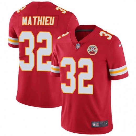 Mens Kansas City Chiefs 32 Tyrann Mathieu Red Vapor Untouchable Limited Jersey