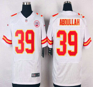 Mens Kansas City Chiefs 39 Husain Abdullah White Road Nfl Nike Elite Jersey