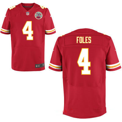 Mens Kansas City Chiefs 4 Nick Foles Red Team Color Stitched Nfl Nike Elite Jersey