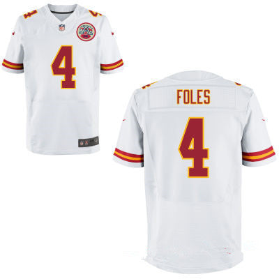 Mens Kansas City Chiefs 4 Nick Foles White Road Stitched Nfl Nike Elite Jersey