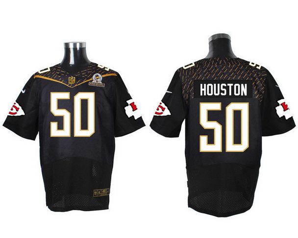 Mens Kansas City Chiefs 50 Justin Houston Black 2016 Pro Bowl Nike Elite Jersey