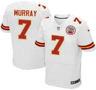 Mens Kansas City Chiefs 7 Aaron Murray White Road Nfl Nike Elite Jersey