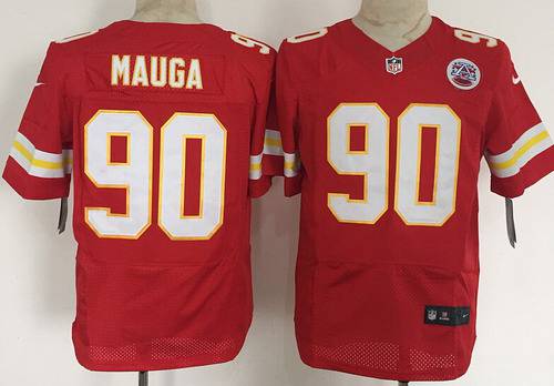 Mens Kansas City Chiefs 90 Josh Mauga Nike Red Elite Jersey