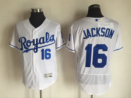 Mens Kansas City Royals 16 Bo Jackson White 2016 Flexbase Majestic Baseball Jersey