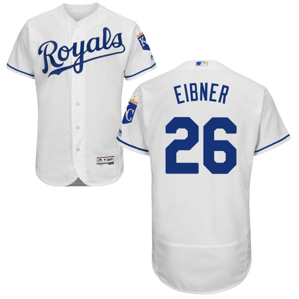 Mens Kansas City Royals 26 Brett Eibner Majestic White 2016 Flexbase Authentic Collection Jersey