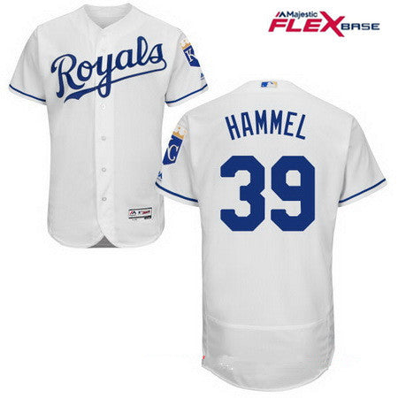Mens Kansas City Royals 39 Jason Hammel White Home Stitched Mlb Majestic Flex Base Jersey