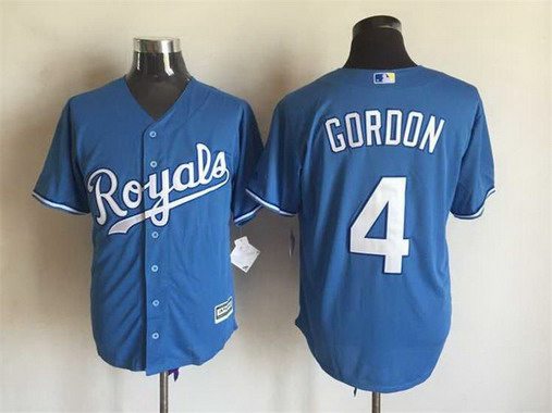Mens Kansas City Royals 4 Alex Gordon Alternate Light Blue 2015 Mlb Cool Base Jersey