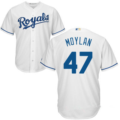 Mens Kansas City Royals 47 Peter Moylan White Home Stitched Mlb Majestic Cool Base Jersey