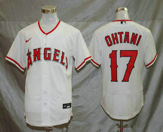 Mens Los Angeles Angels 17 Shohei Ohtani White Stitched Mlb Cool Base Nike Jersey