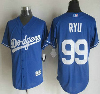 Mens Los Angeles Dodgers 99 Hyun jin Ryu Alternate Blue 2015 Mlb Cool Base Jersey