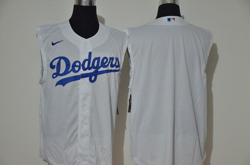 Mens Los Angeles Dodgers Blank White 2020 Cool And Refreshing Sleeveless Fan Stitched Mlb Nike Jersey