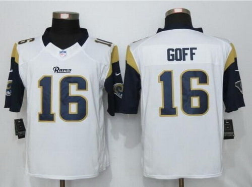 Mens Los Angeles Rams 16 Jared Goff White Road Nfl Nike Elite Jersey